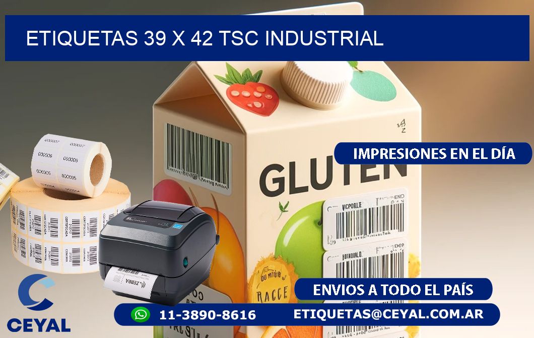 ETIQUETAS 39 x 42 TSC INDUSTRIAL
