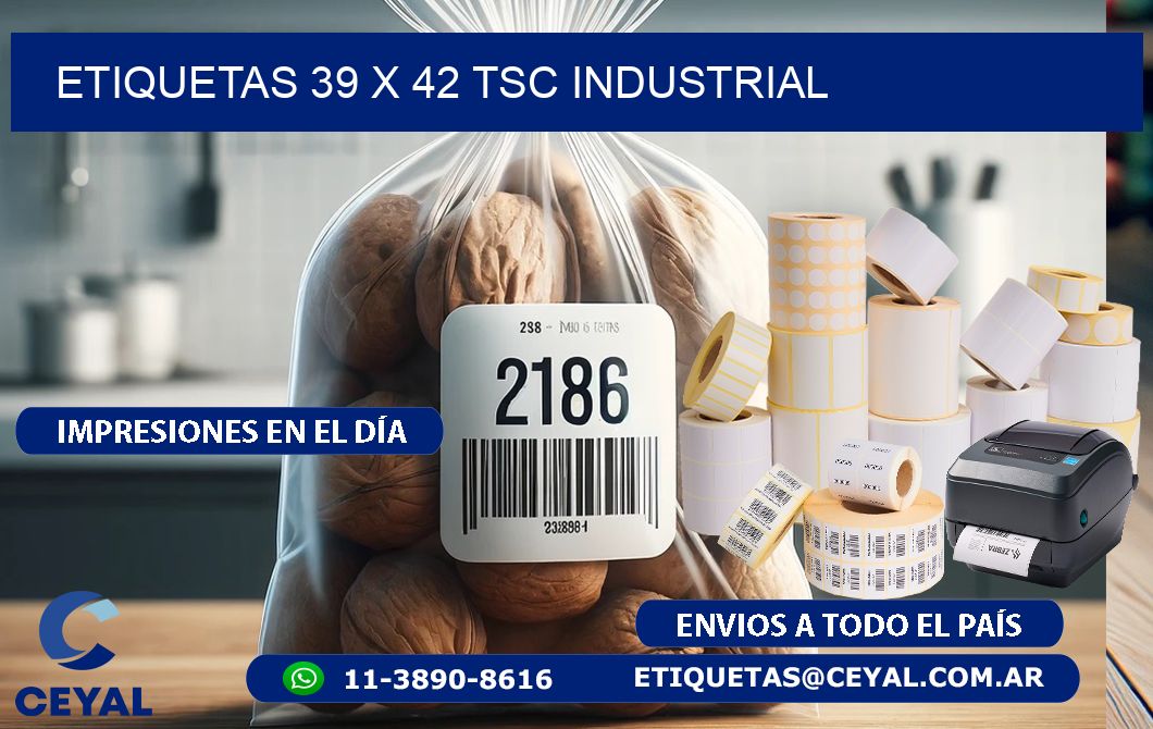 ETIQUETAS 39 x 42 TSC INDUSTRIAL