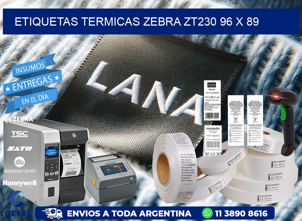 ETIQUETAS TERMICAS ZEBRA ZT230 96 x 89