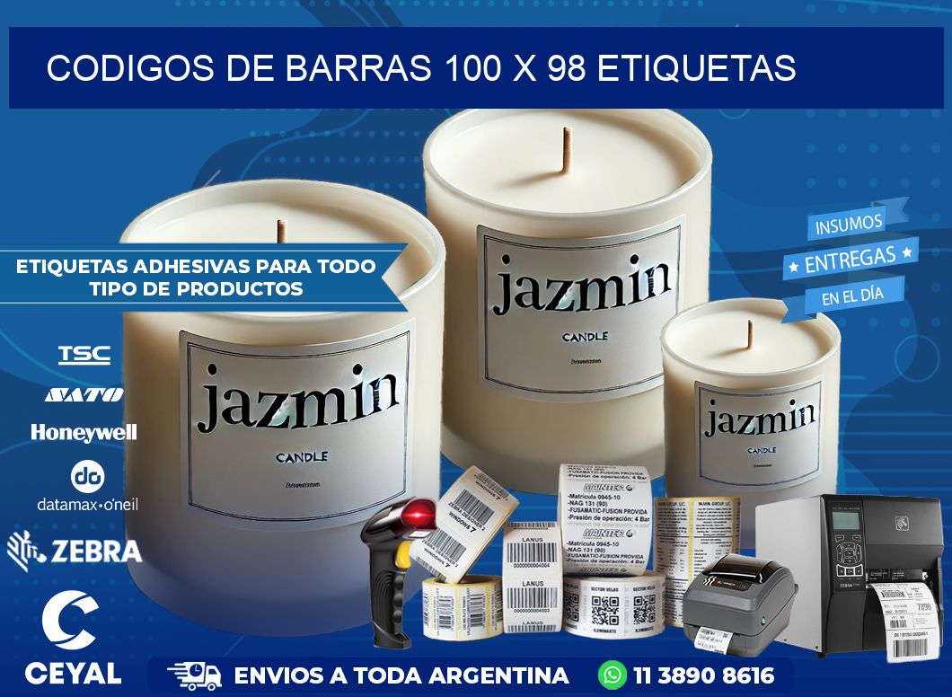 codigos de barras 100 x 98 etiquetas