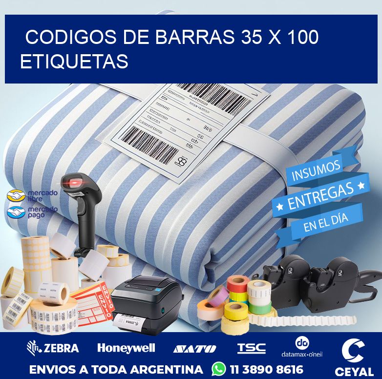 codigos de barras 35 x 100 etiquetas