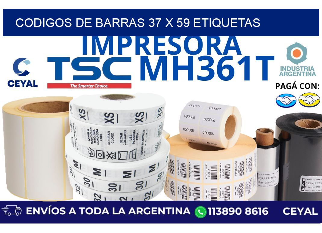 codigos de barras 37 x 59 etiquetas