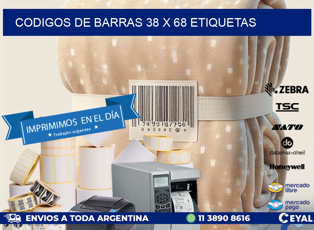 codigos de barras 38 x 68 etiquetas
