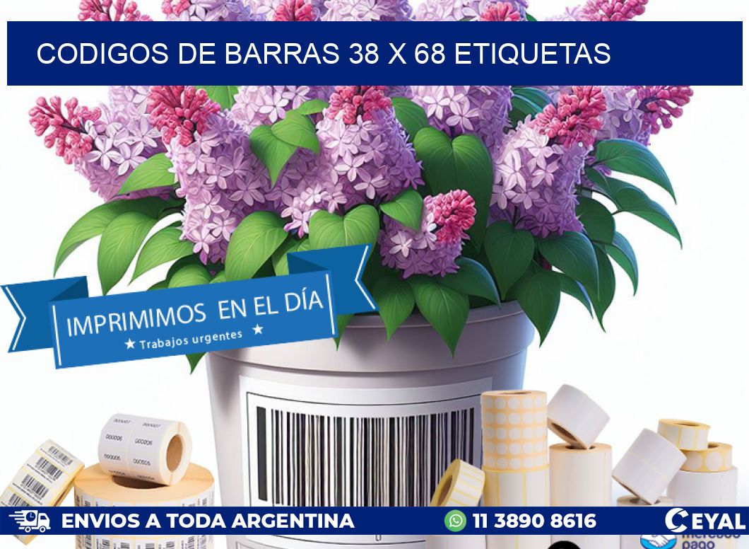 codigos de barras 38 x 68 etiquetas