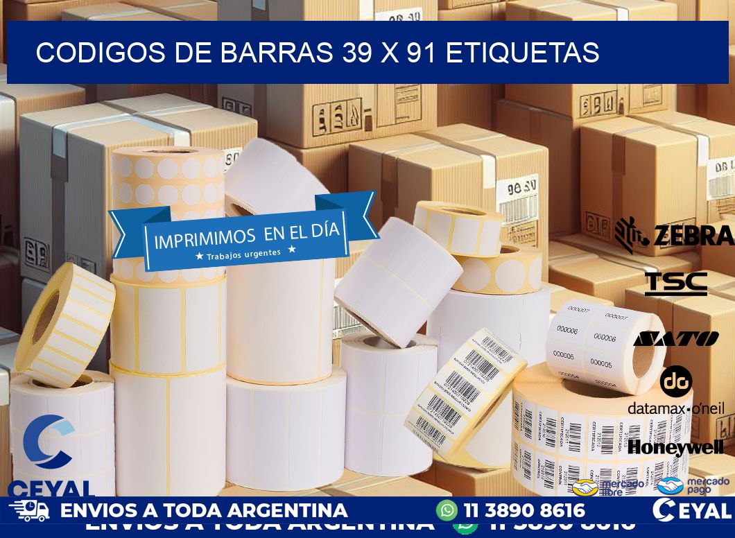 codigos de barras 39 x 91 etiquetas