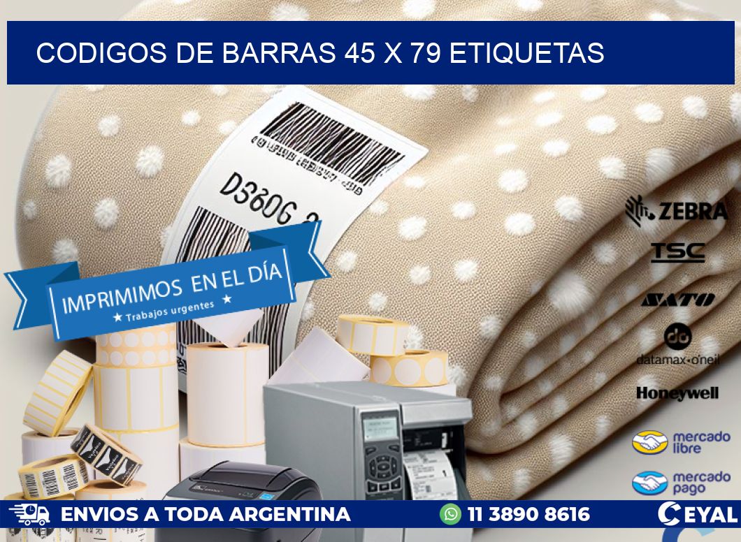 codigos de barras 45 x 79 etiquetas