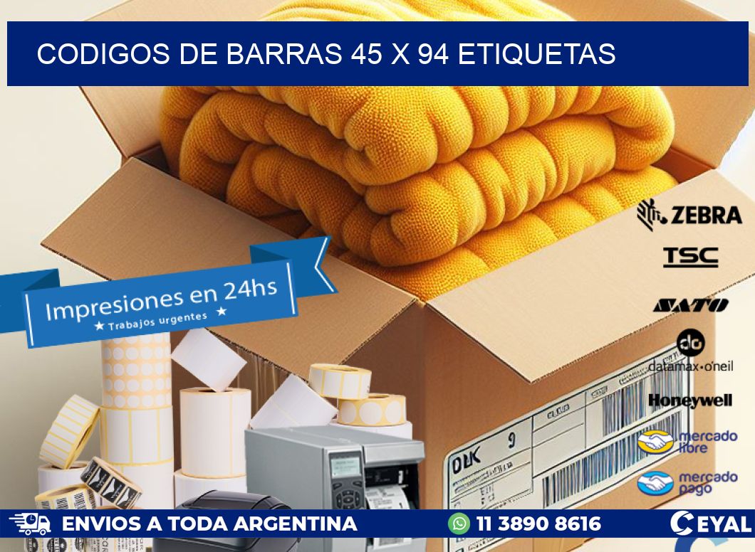 codigos de barras 45 x 94 etiquetas