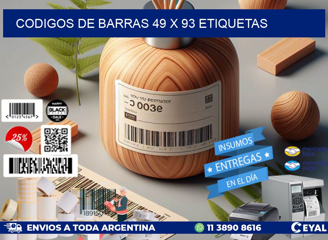 codigos de barras 49 x 93 etiquetas