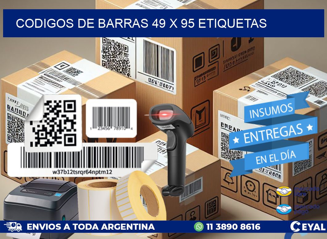codigos de barras 49 x 95 etiquetas