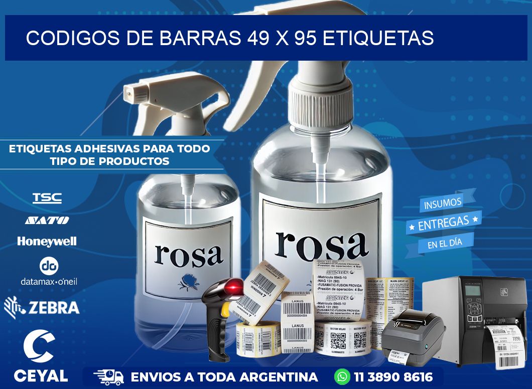 codigos de barras 49 x 95 etiquetas