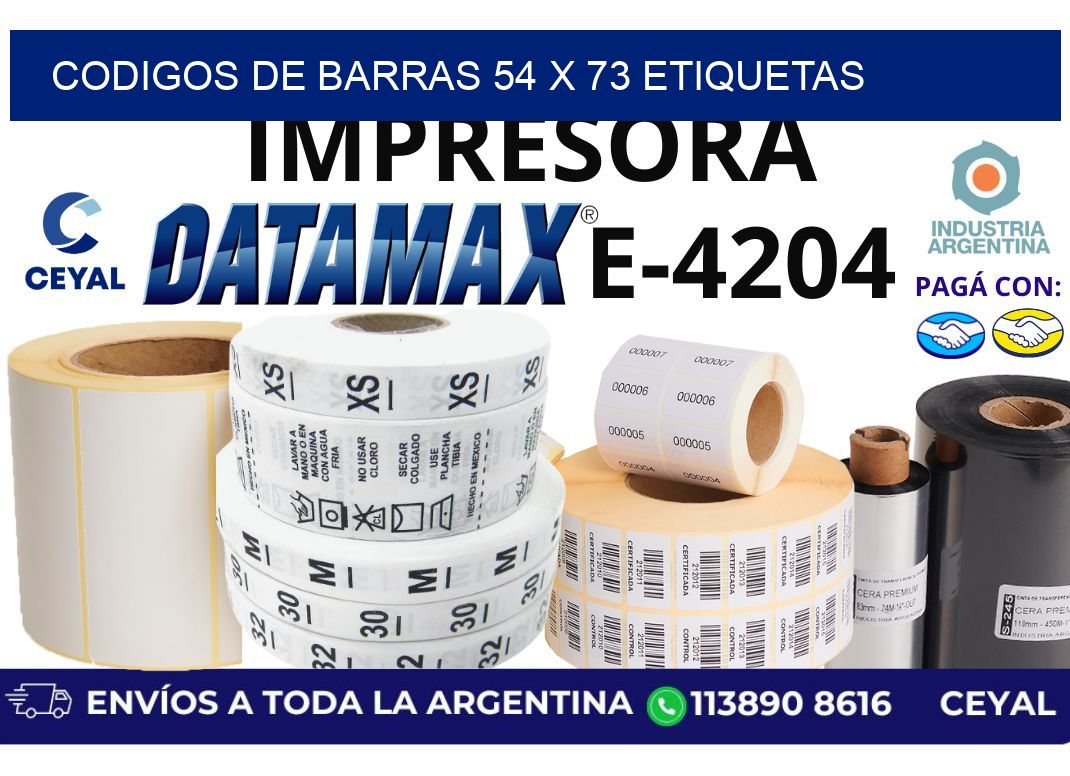 codigos de barras 54 x 73 etiquetas