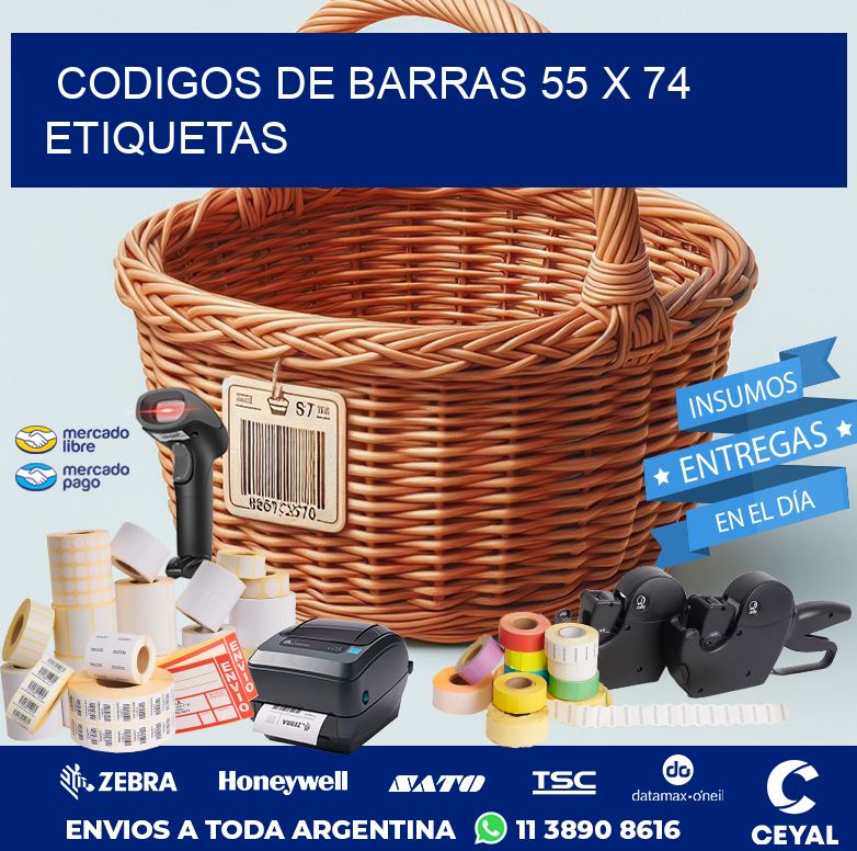 codigos de barras 55 x 74 etiquetas