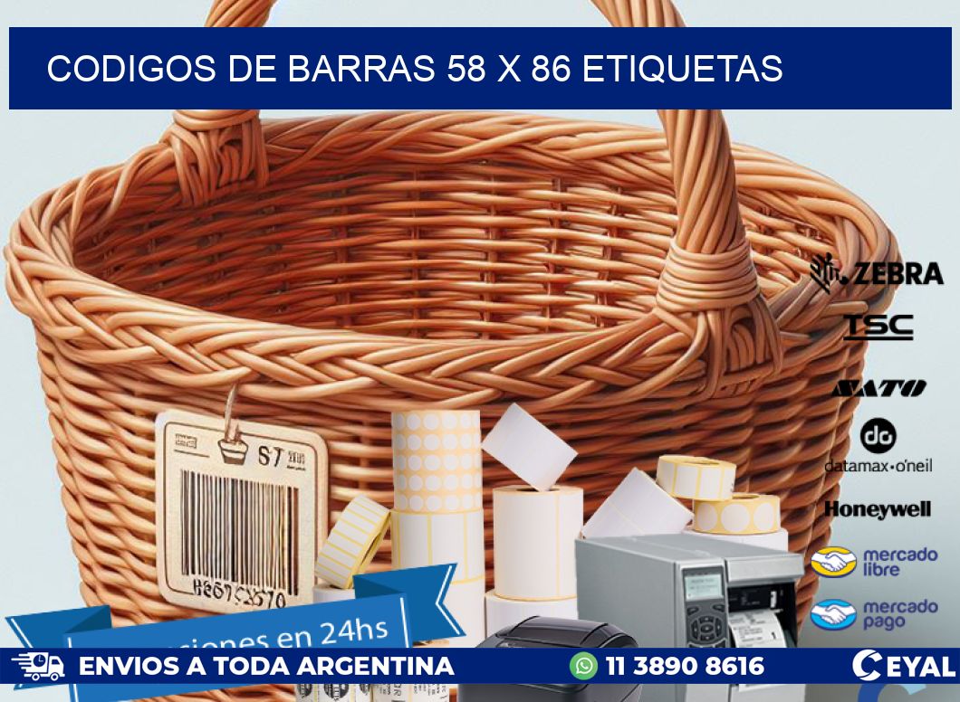 codigos de barras 58 x 86 etiquetas