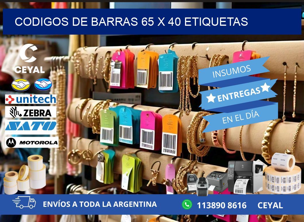 codigos de barras 65 x 40 etiquetas