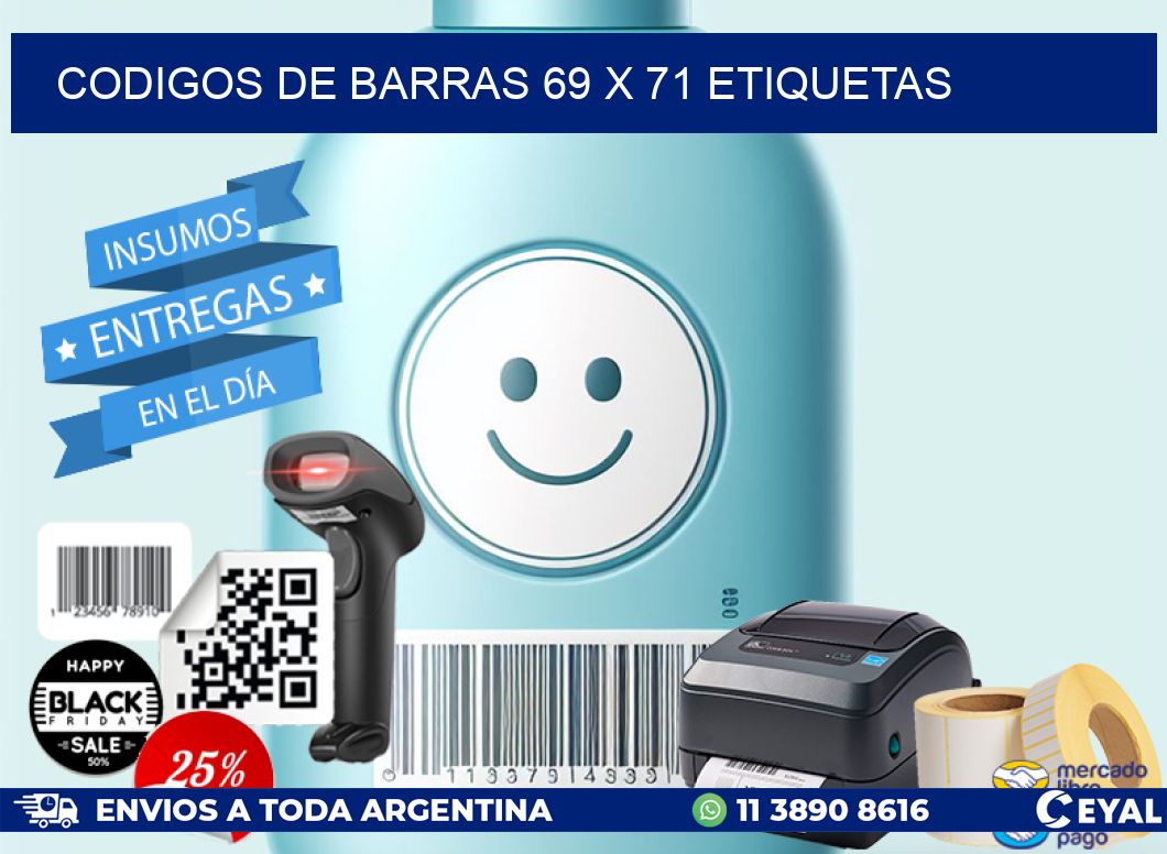 codigos de barras 69 x 71 etiquetas