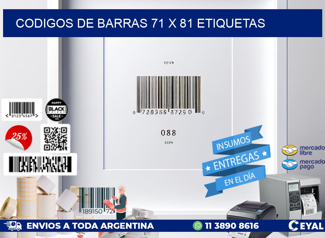 codigos de barras 71 x 81 etiquetas