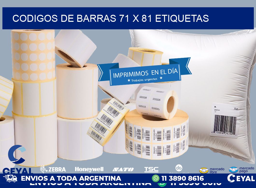 codigos de barras 71 x 81 etiquetas