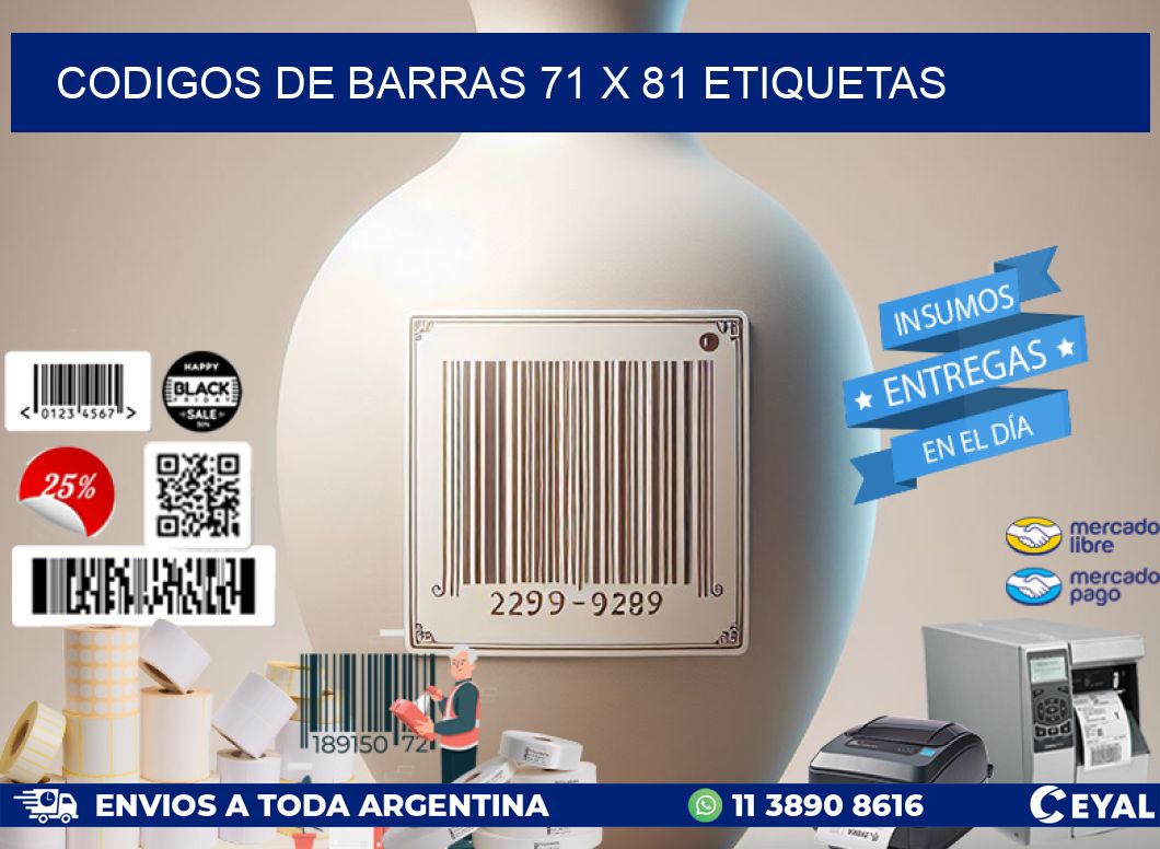 codigos de barras 71 x 81 etiquetas