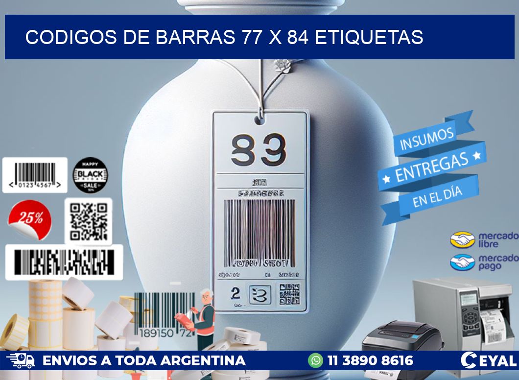 codigos de barras 77 x 84 etiquetas