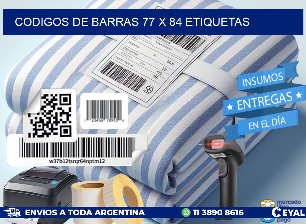 codigos de barras 77 x 84 etiquetas