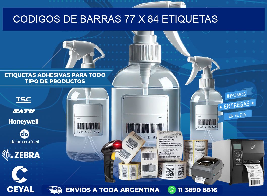 codigos de barras 77 x 84 etiquetas