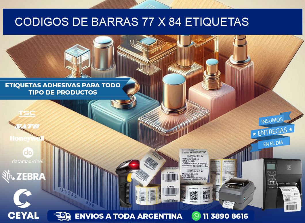 codigos de barras 77 x 84 etiquetas