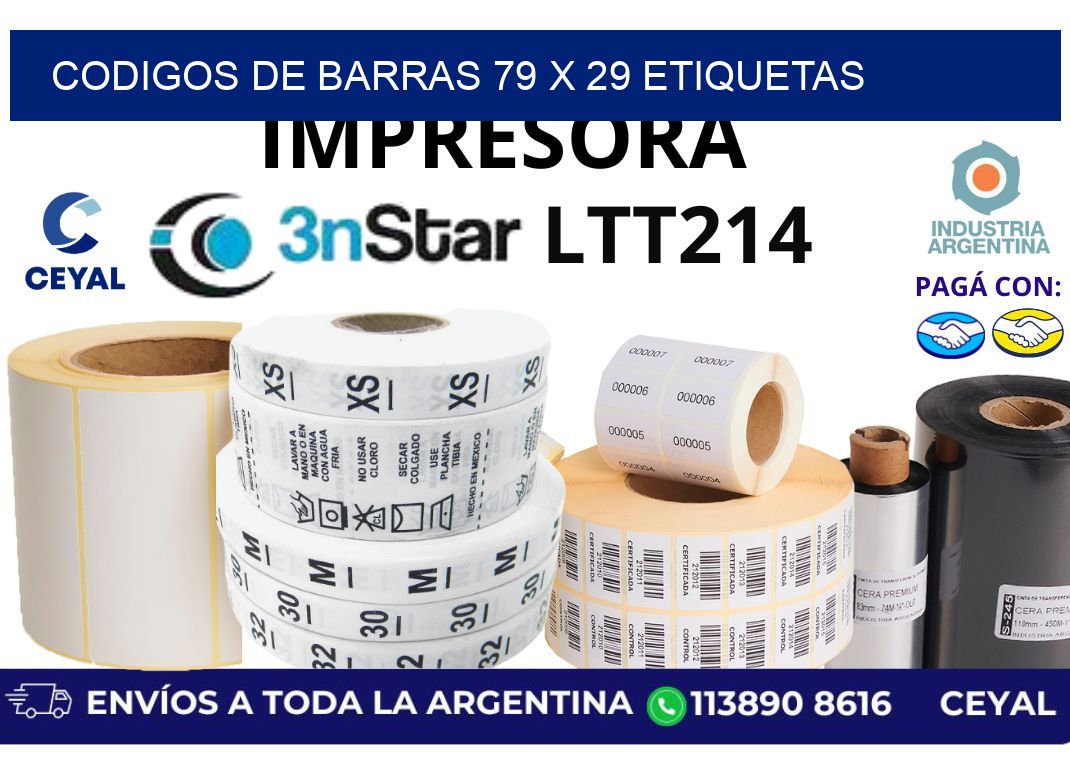 codigos de barras 79 x 29 etiquetas
