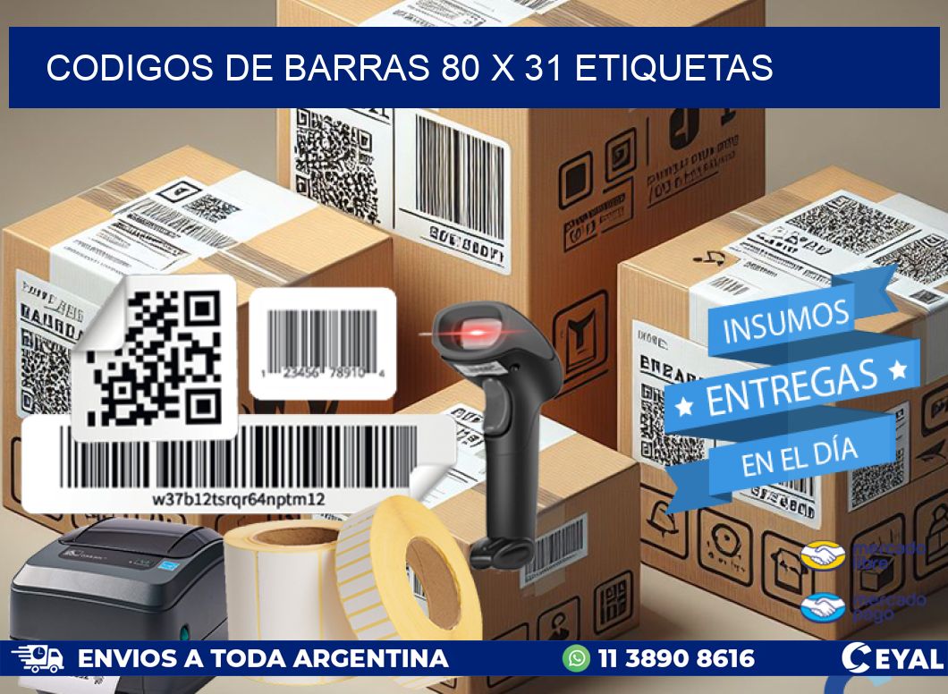 codigos de barras 80 x 31 etiquetas