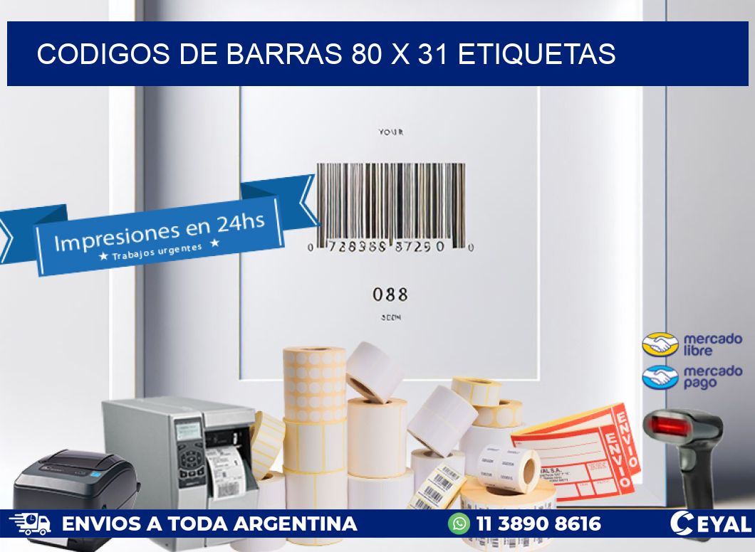 codigos de barras 80 x 31 etiquetas