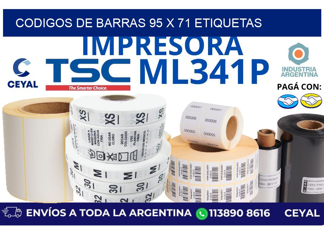 codigos de barras 95 x 71 etiquetas