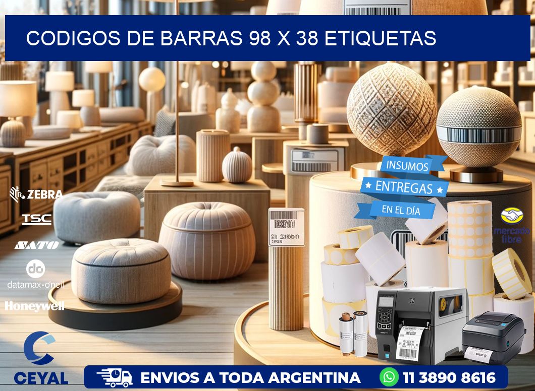 codigos de barras 98 x 38 etiquetas