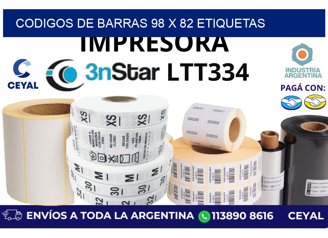 codigos de barras 98 x 82 etiquetas
