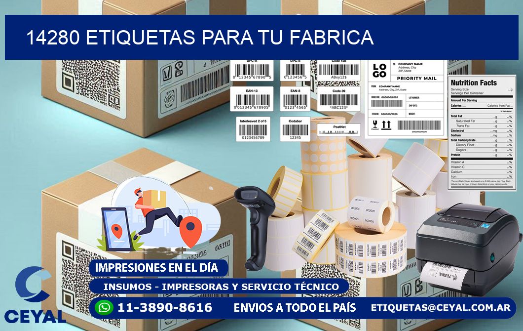14280 etiquetas para tu fabrica
