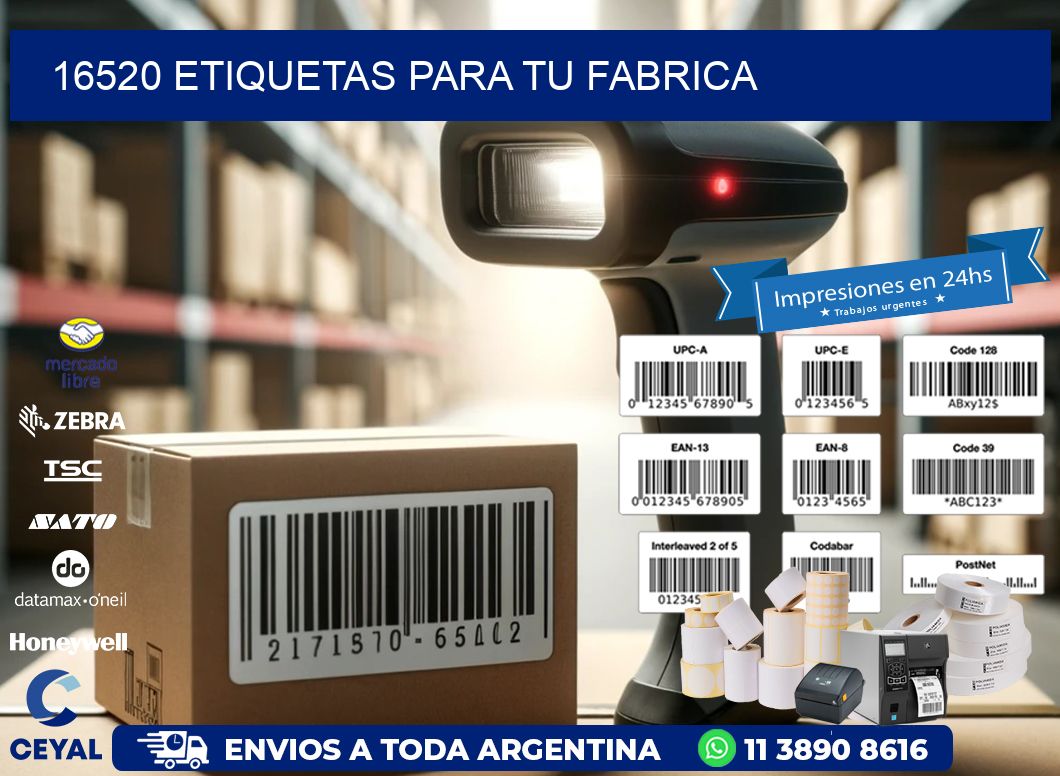 16520 etiquetas para tu fabrica