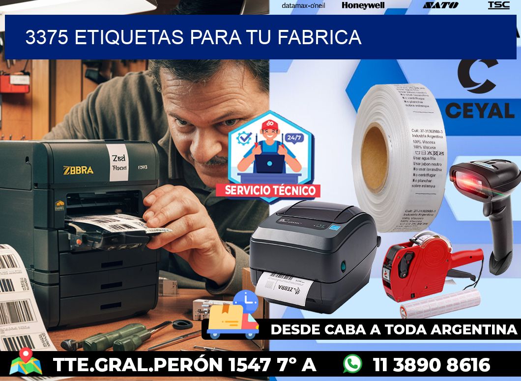 3375 etiquetas para tu fabrica