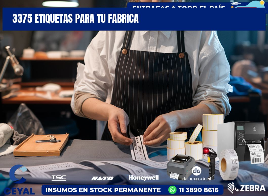 3375 etiquetas para tu fabrica