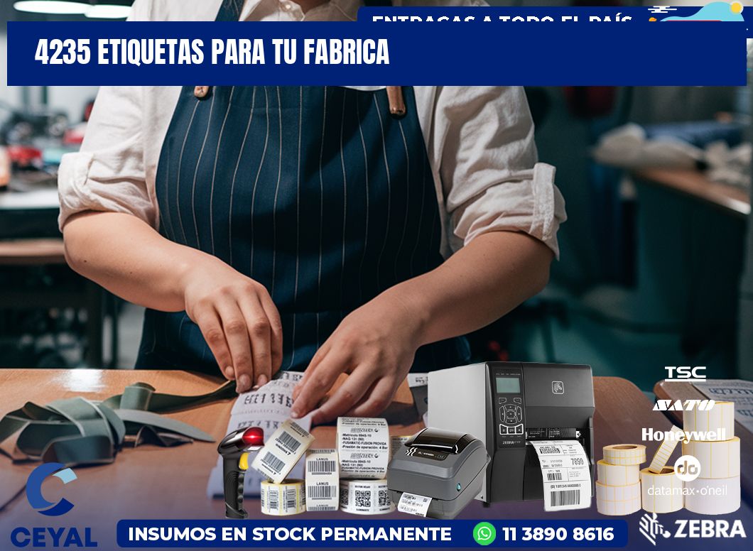 4235 etiquetas para tu fabrica