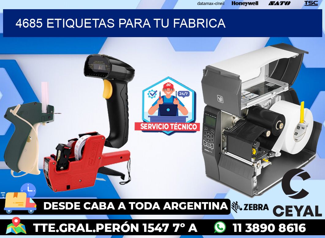 4685 etiquetas para tu fabrica
