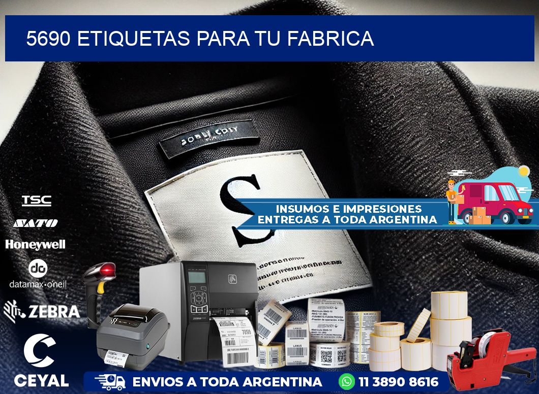 5690 etiquetas para tu fabrica
