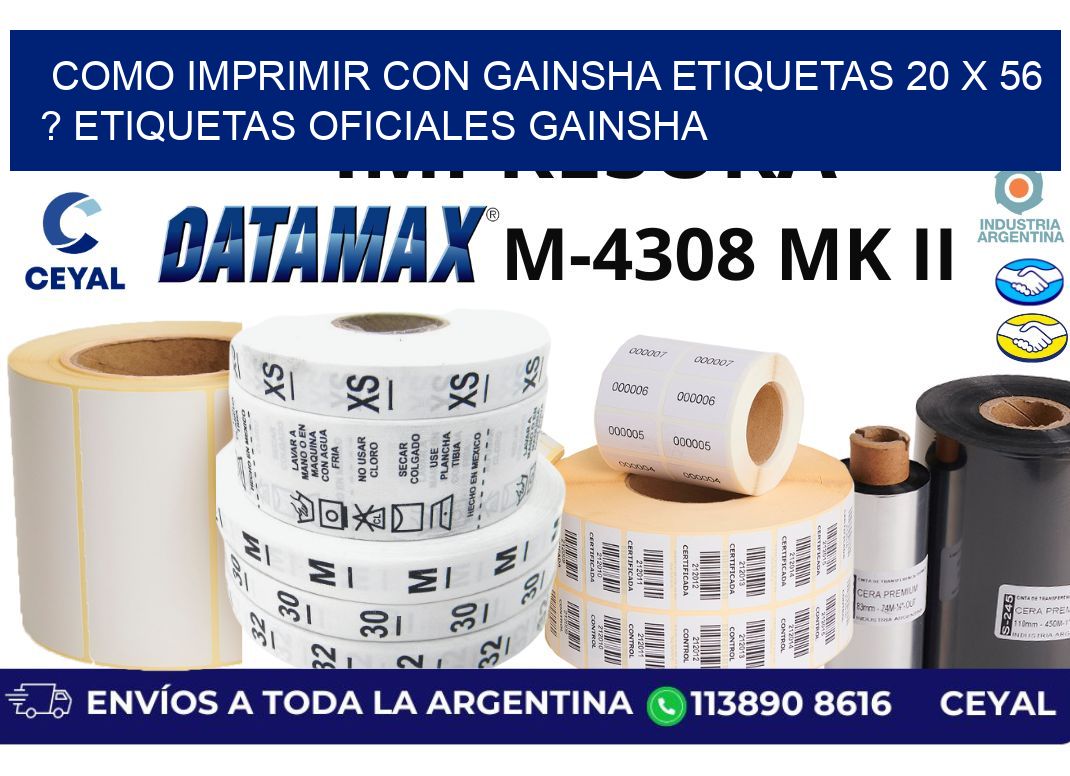 como imprimir con gainsha etiquetas 20 x 56 ? etiquetas oficiales gainsha