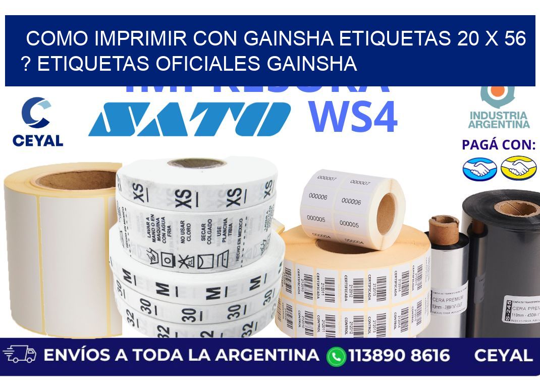 como imprimir con gainsha etiquetas 20 x 56 ? etiquetas oficiales gainsha