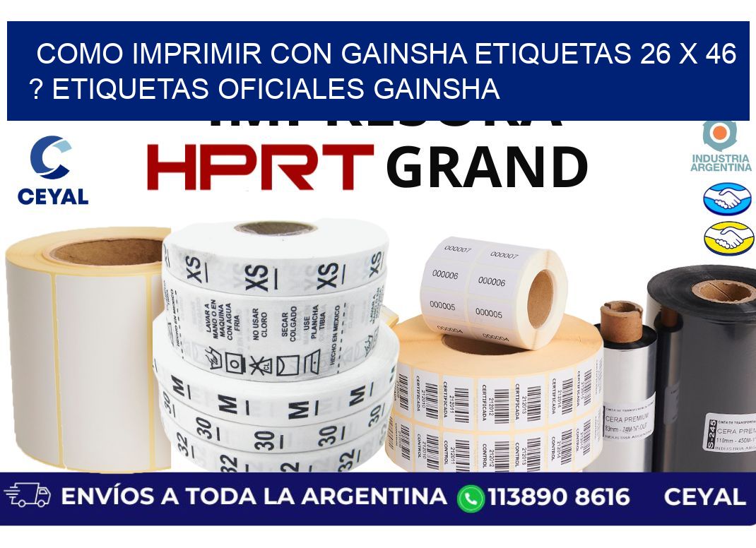 como imprimir con gainsha etiquetas 26 x 46 ? etiquetas oficiales gainsha