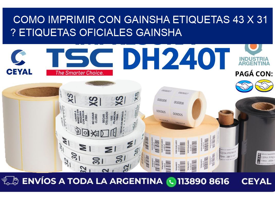como imprimir con gainsha etiquetas 43 x 31 ? etiquetas oficiales gainsha
