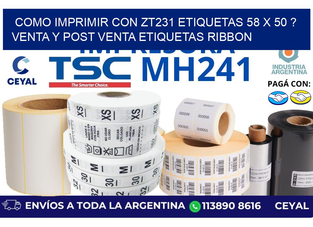 como imprimir con zt231 etiquetas 58 x 50 ? Venta y post venta etiquetas ribbon