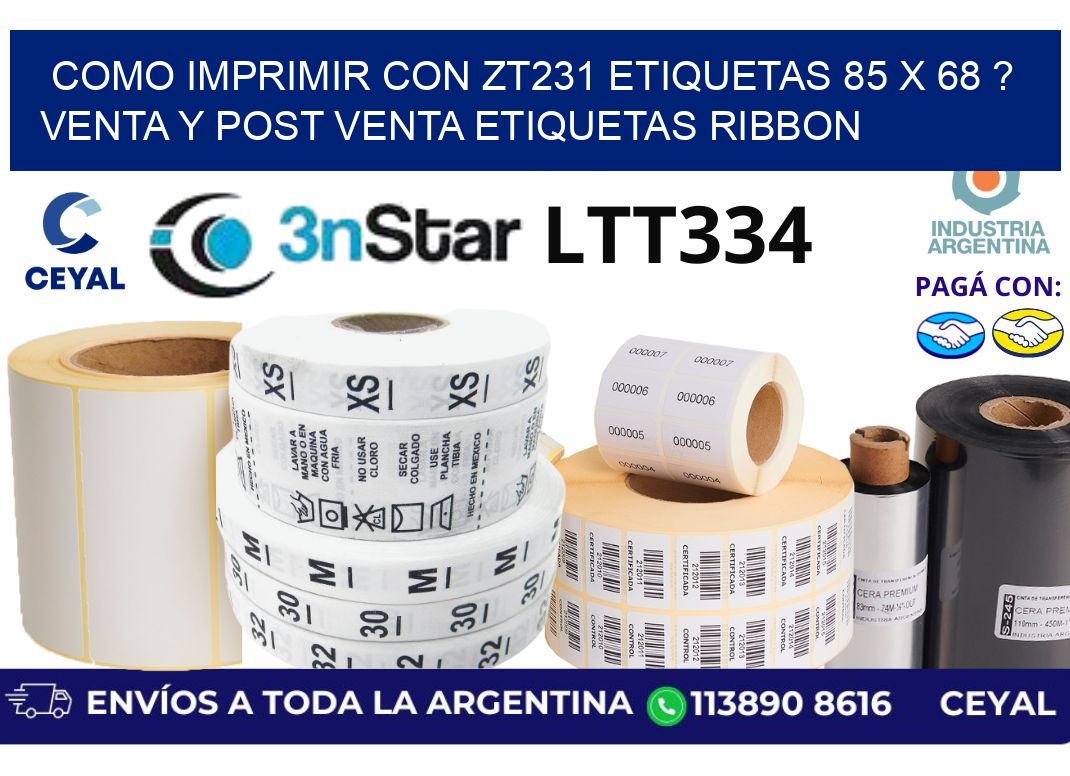 como imprimir con zt231 etiquetas 85 x 68 ? Venta y post venta etiquetas ribbon