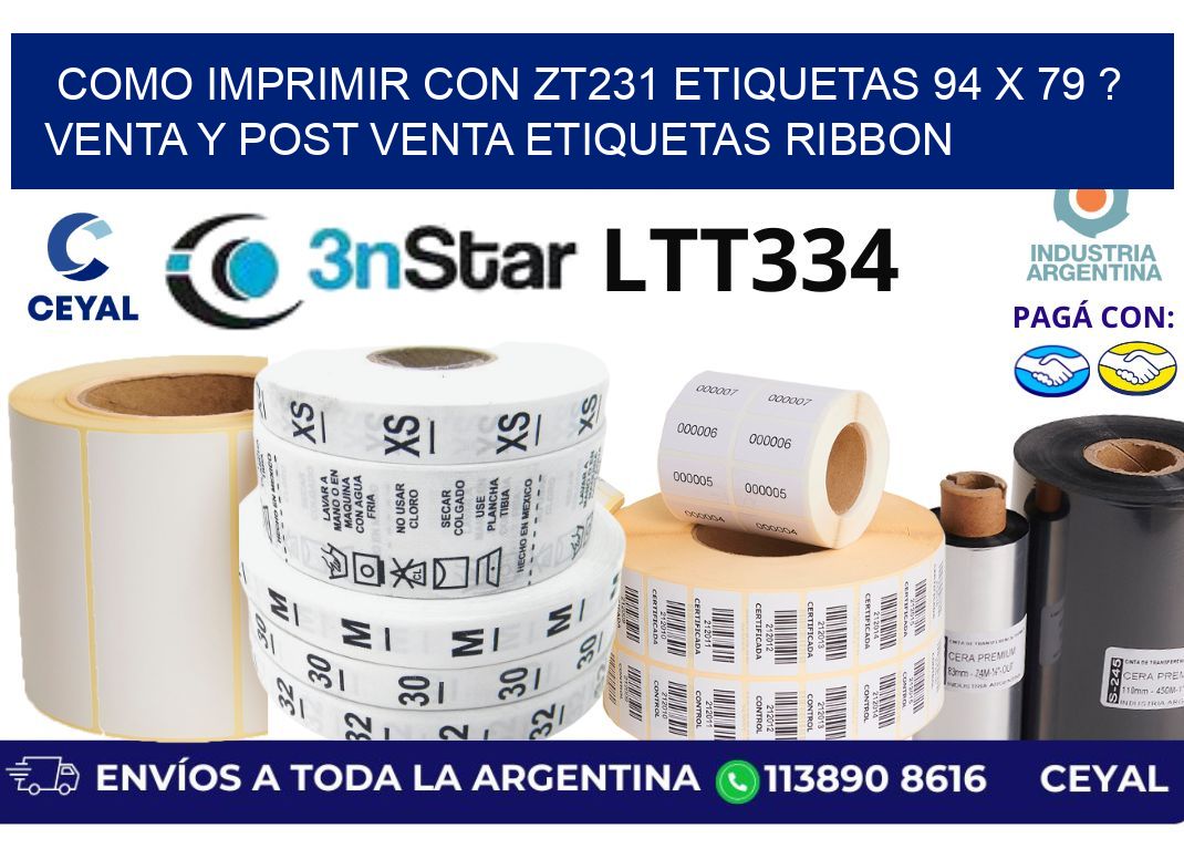 como imprimir con zt231 etiquetas 94 x 79 ? Venta y post venta etiquetas ribbon