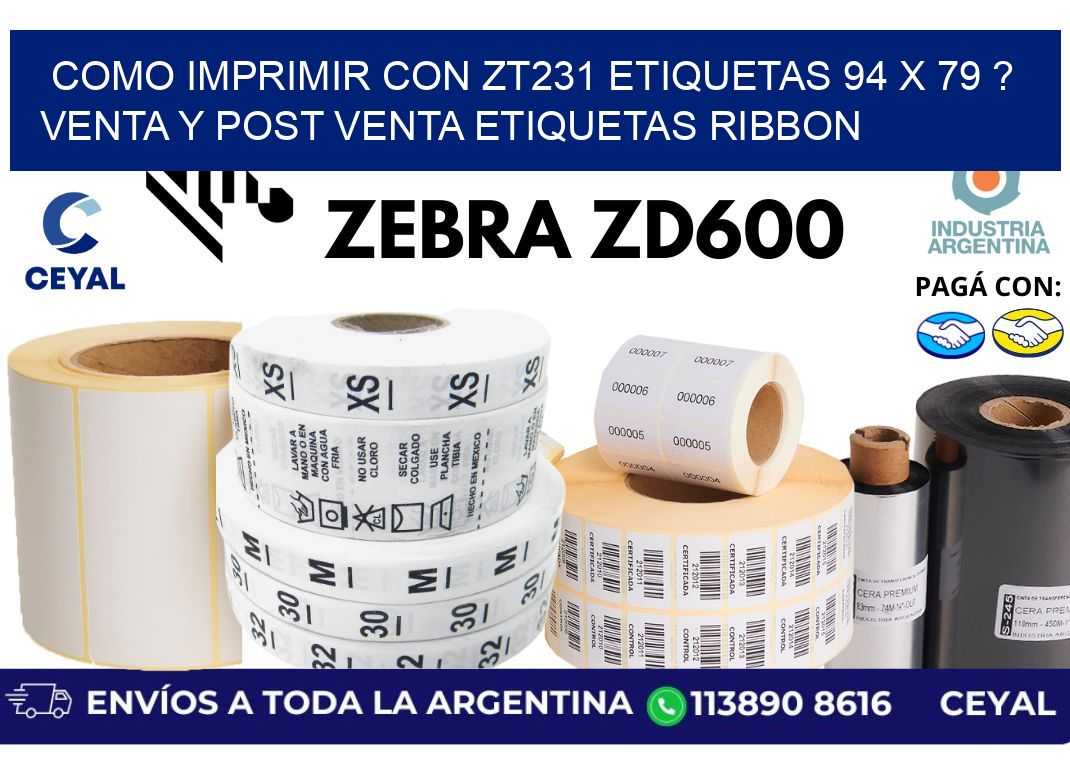 como imprimir con zt231 etiquetas 94 x 79 ? Venta y post venta etiquetas ribbon