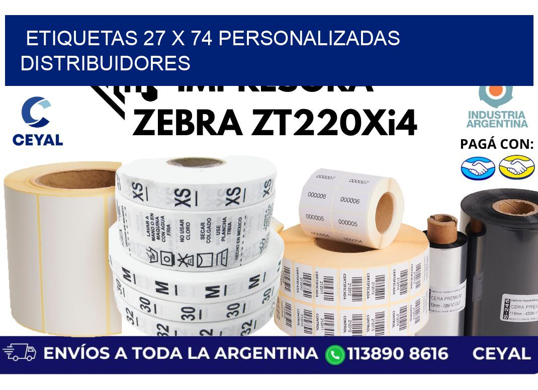 etiquetas 27 x 74 personalizadas distribuidores