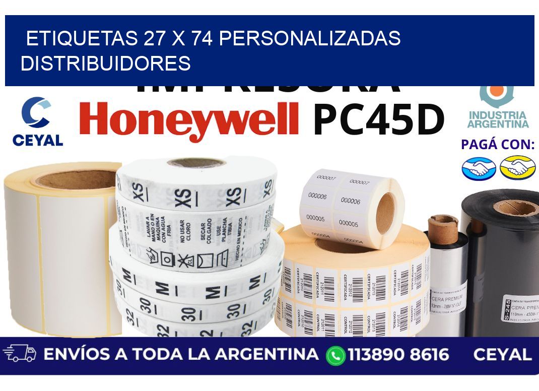 etiquetas 27 x 74 personalizadas distribuidores
