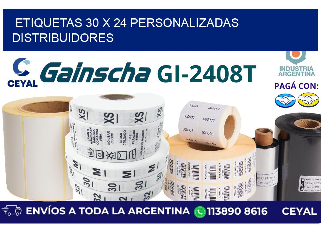 etiquetas 30 x 24 personalizadas distribuidores